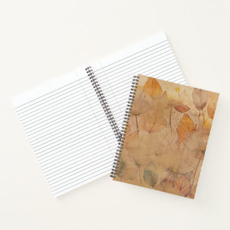 Elegant Floral Spiral Notebook with Ruled Lines