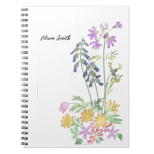 Elegant Floral Spiral Photo Notebook