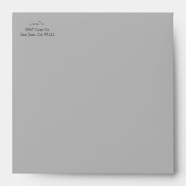 Elegant Floral Square Envelope (Front)
