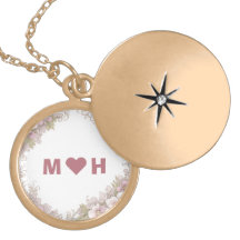 Elegant Floral Square Frame – Personalized Necklac