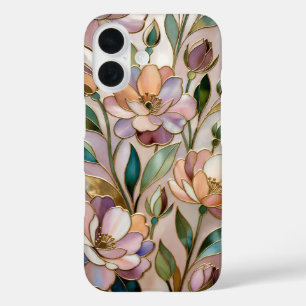 Elegant Floral Stained Glass Phone Case Pastel
