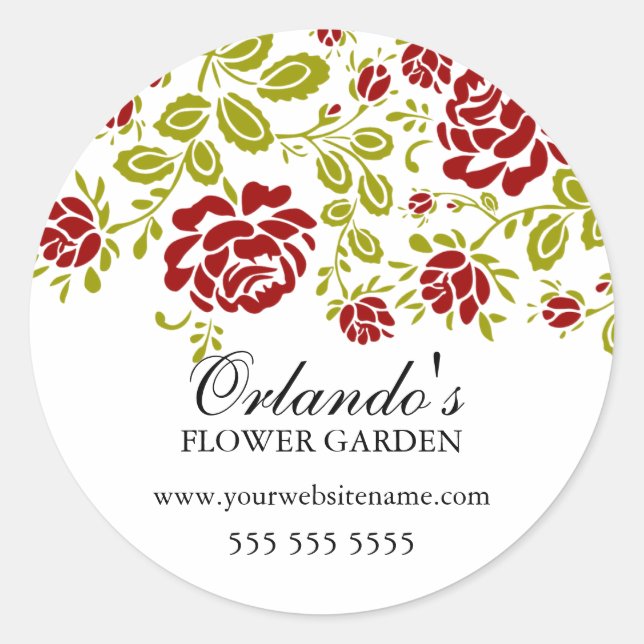 Elegant Floral Stickers (Front)