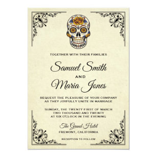 Skull Wedding Invitations & Announcements | Zazzle CA