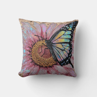 Elegant Floral Surface – Textured Flower Beauty Throw Pillow