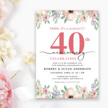 Elegant Floral Surprise 40th Wedding Anniversary