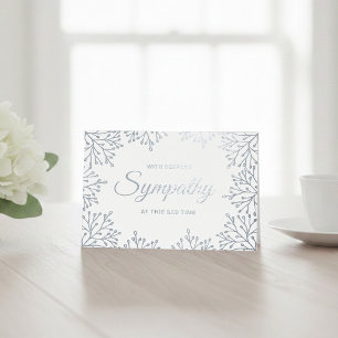 Elegant Floral Sympathy Foil Card