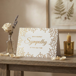 Elegant Floral Sympathy Foil Card