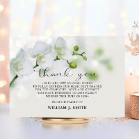 Elegant Floral Sympathy White Orchids THANK YOU