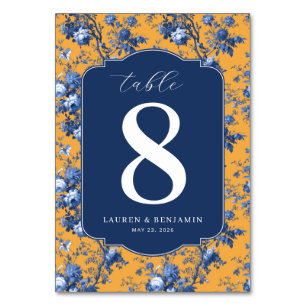 Elegant Floral Table Number 8