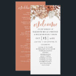Elegant Floral Terracotta Wedding Program<br><div class="desc">An elegant terracotta floral wedding program. Coordinates with the Autumn Boho Floral wedding collection. This customizable Ceremony Program features rust/terracotta watercolor foliage. To make advanced changes,  go to "Click to customize further" option under Personalize this template. Designed for you by blackberry Boulevard.</div>
