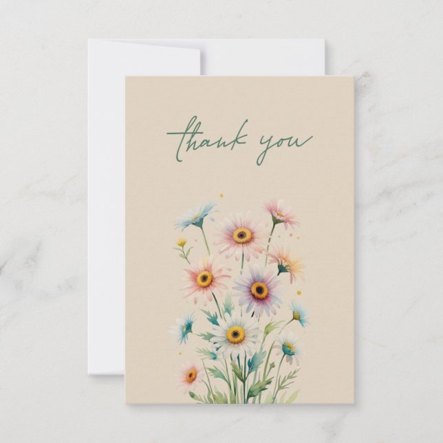 Elegant Floral Thank You Card (Front)
