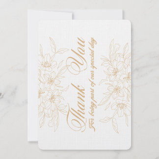 Elegant Floral Thank You Card - Personalized Appre