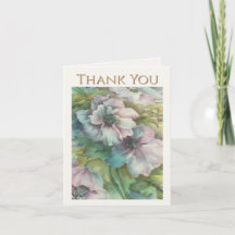 Elegant Floral Thank You Card – Soft Botanical Art