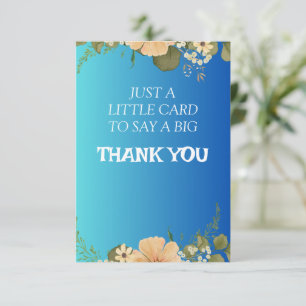 Elegant Floral Thank You Card with Personalized Me