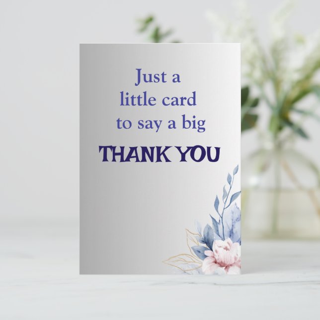 Elegant Floral Thank You Card with Personalized Me (Standing Front)