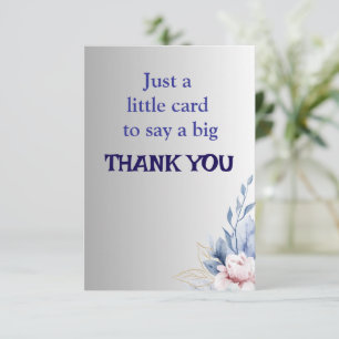 Elegant Floral Thank You Card with Personalized Me