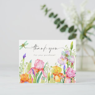Elegant Floral Thank You Postcard