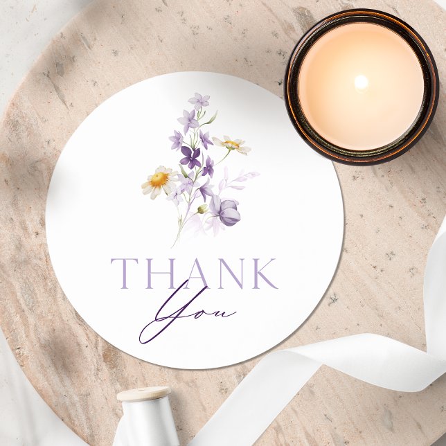 Elegant Floral Thank You Sticker (Creator Uploaded)