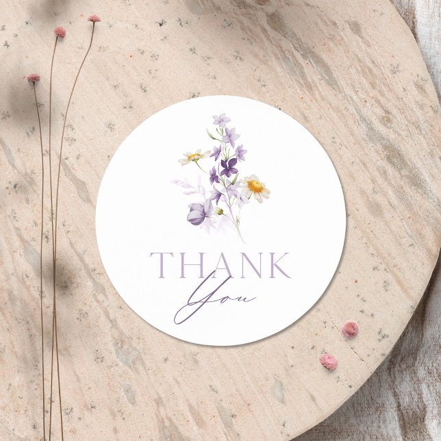 Elegant Floral Thank You Sticker (Creator Uploaded)
