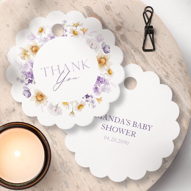 Elegant Floral Thank You Tag  (Creator Uploaded)