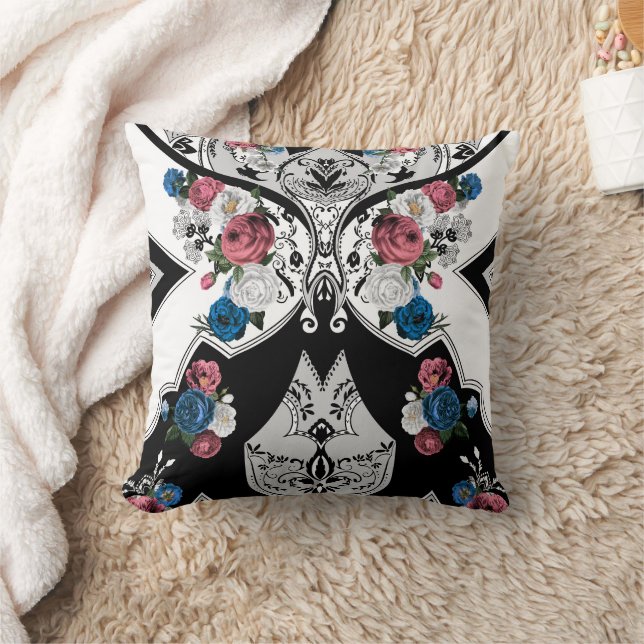 Elegant Floral  Throw Pillow (Blanket)