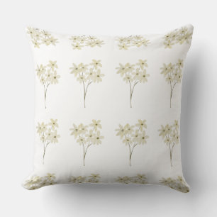Elegant floral throw pillow