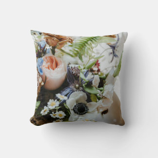Elegant Floral Throw Pillow