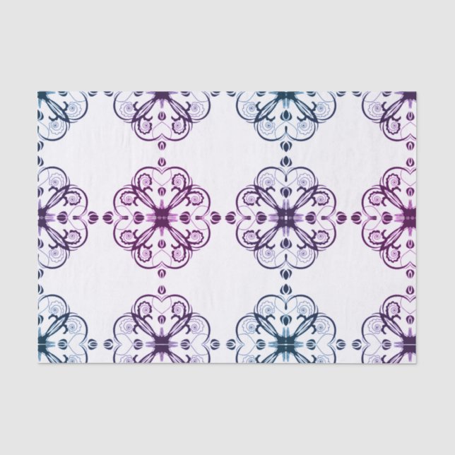 Elegant Floral Tissue Paper Retro (Front)