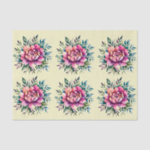 Elegant Floral Tissue Wrapping Paper