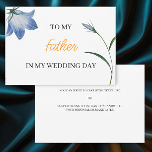 Elegant Floral To my father on my Wedding Day Invitation
