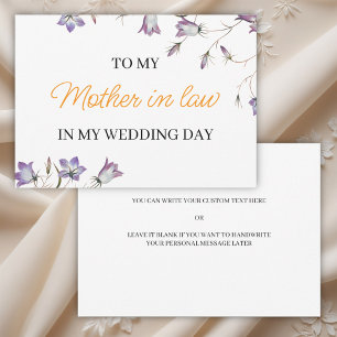 Elegant Floral To my mother in law on my Wedding  Invitation