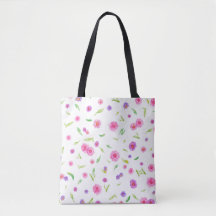 Elegant Floral Tote Bag – Hand-Painted Design