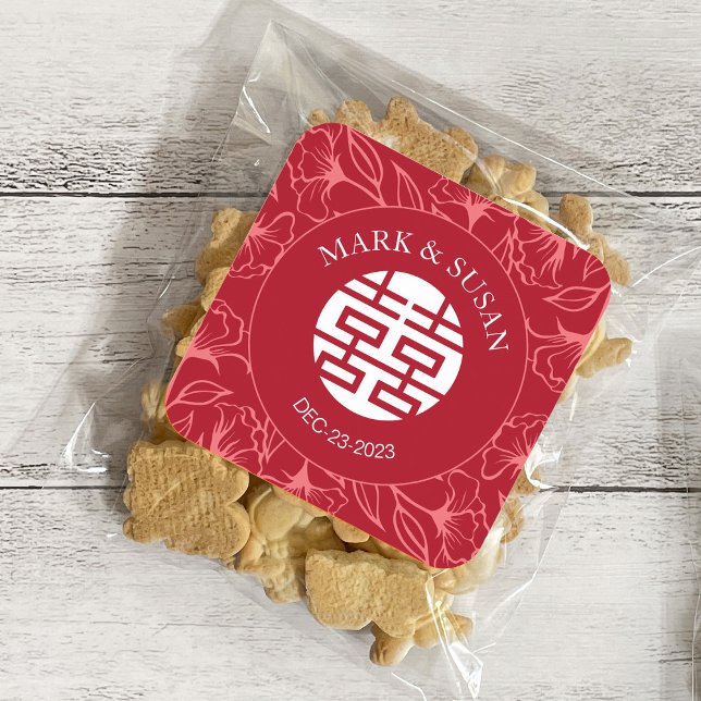 Elegant Floral Traditional Chinese Wedding Sticker (Creator Uploaded)