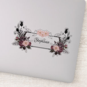 Elegant Floral Transparent Personalized Name