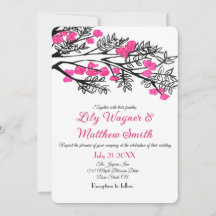 Elegant Floral Tree Greenery Wedding Invitation