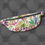 Elegant Floral Tropical Fanny Pack<br><div class="desc">This cute print looks like a vintage floral tropical print!  Shares of pink,  purple,  blue,  green,  yellow,  orange,  and more all mixed together. Great for gifts or products. Pink Blue Green Modern Vintage Floral Tropical Fanny Pack.</div>