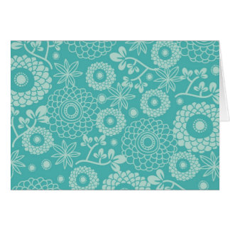 Élégant floral Turquoise