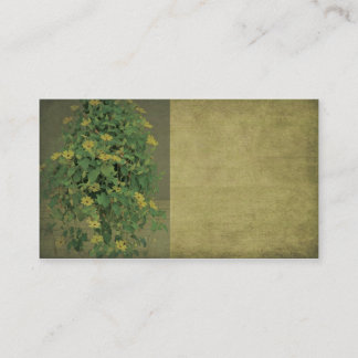 Elegant, Floral, Two Tone Green, Business Card