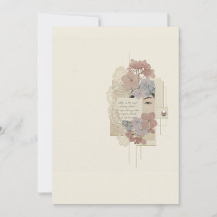 Elegant Floral & Ukiyoe Collage Invitation