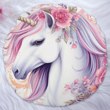 Elegant Floral Unicorn Magic