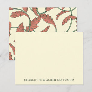 Elegant Floral Vines Couple Newlyweds Cream Card