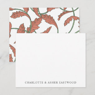 Elegant Floral Vines Couple Newlyweds Wedding Card