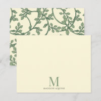 Elegant Floral Vines Monogrammed