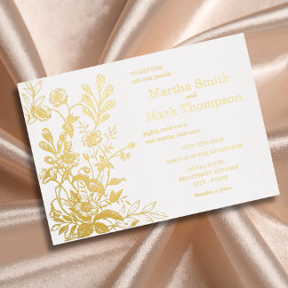 Elegant Floral Vintage Botanical Gold