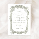 Elegant Floral Vintage Ornament Frame Wedding Invitation<br><div class="desc">Elegant Floral Vintage Ornament Frame Wedding Invitation. Traditional Wedding Invitation. Elegant Script Calligraphy Invitation. Timeless Floral French Roses Border Frame Wedding Invitation</div>