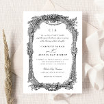 Elegant Floral Vintage Ornament Frame Wedding Invitation<br><div class="desc">Elegant Floral Vintage Ornament Frame Wedding Invitation. Traditional Wedding Invitation. Elegant Script Calligraphy Invitation. Timeless Floral French Roses Border Frame Wedding Invitation</div>