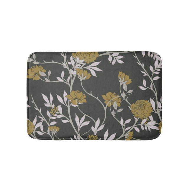 Elegant floral: vintage pattern design. bath mat (Front)