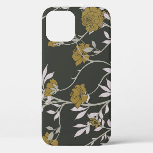 Elegant floral: vintage pattern design. iPhone 12 case
