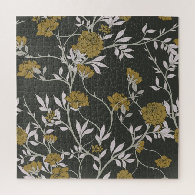 Elegant floral: vintage pattern design. jigsaw puzzle (Vertical)