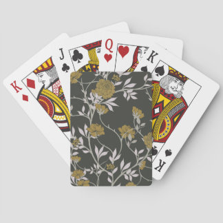 Elegant floral: vintage pattern design. playing cards